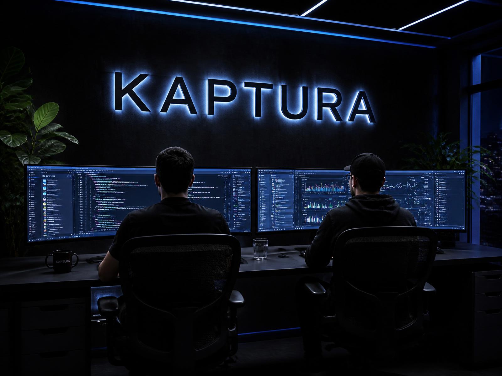 Equipo de Kaptura trabajando en la oficina
